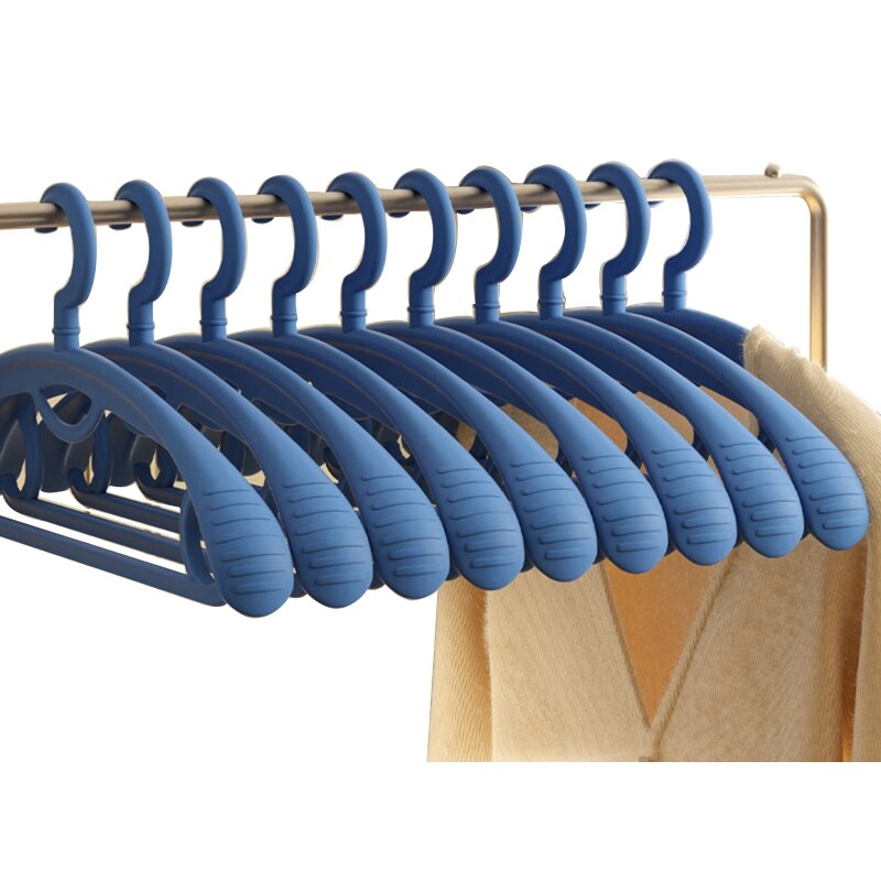 Cintres en plastique pour vêtements, 10 pièces, support de séchage sans couture, antidérapant, pour costume, manteau, veste, chemise, placard, gain de place