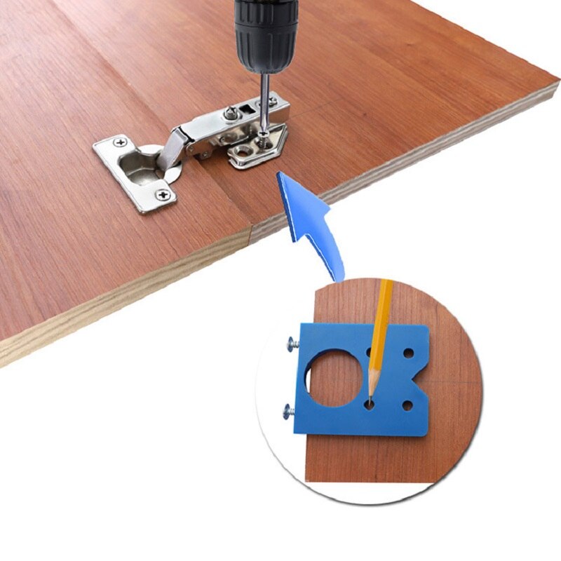 35Mm Scharnier Gat Boren Gids Locator Scharnier Boren Jig Verborgen Gids Houtbewerking Gat Opener Deur Cabiner Accessoires Tool
