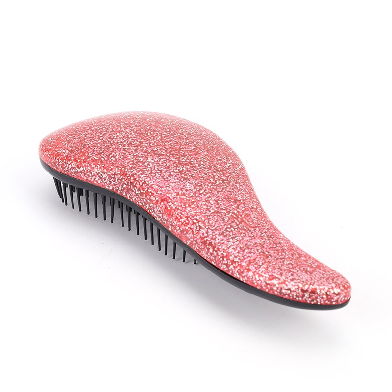 1Pcs Vrouwen Detangling Hair Brush Anti-Statische Borstel Kammen Salon Zachte Wirwar Nat Droog Haren Handvat Tangle Krullend: Pink