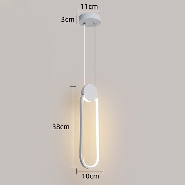 Moderne minimalistische led pandent verlichting geometrische esthetiek woonkamer slaapkamer eetkamer verlichting hanglampen: C wit / Koud wit