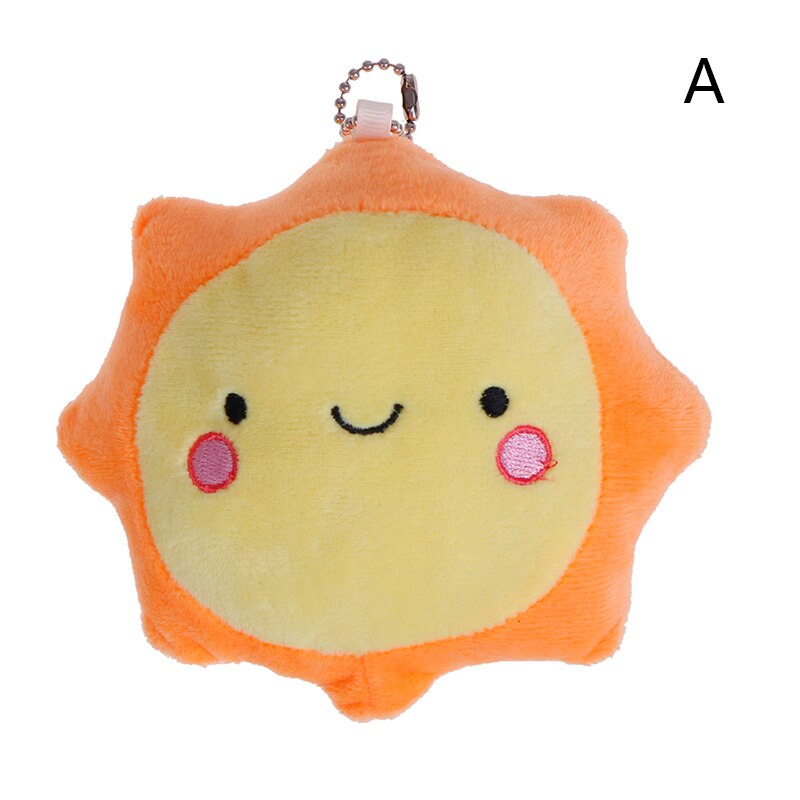 1PC dessin animé étoile lune soleil blanc nuage peluche pendentif doux jouets en peluche pour Bbay: A