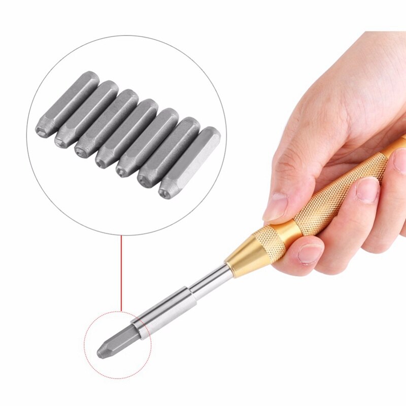 1 Set Automatic Letter Number Stamping Metal Punch Stamp Tools Kit &amp; 10 Pcs 125 Mm Car Polishing Pad