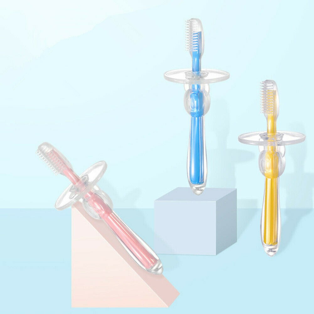 cepillo de dientes de silicona para niños lindo divertido niños Manual niños niñas cepillos de dientes