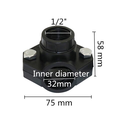 DN32, DN25 Pipe clamp Agriculture Irrigation Pipe Saddle Clip Brackets Saddle Clamp Gardens Watering Pipe fitting 1 Pc: DN32-1I2 Inch