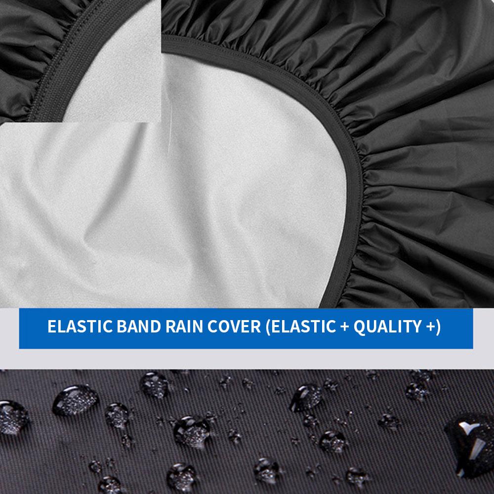 Mochila impermeable con tapa reflectora y partes de camuflaje, ligera y negra, para viajes al aire libre, equipaje, Camping y senderismo