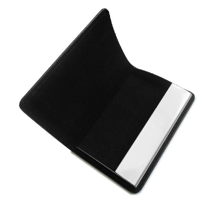 Slim Business ID Credit Card Holder Men's Card Pack Bank Metal check sleeve Antimagnetic Case PU Leather Porte Carte 823