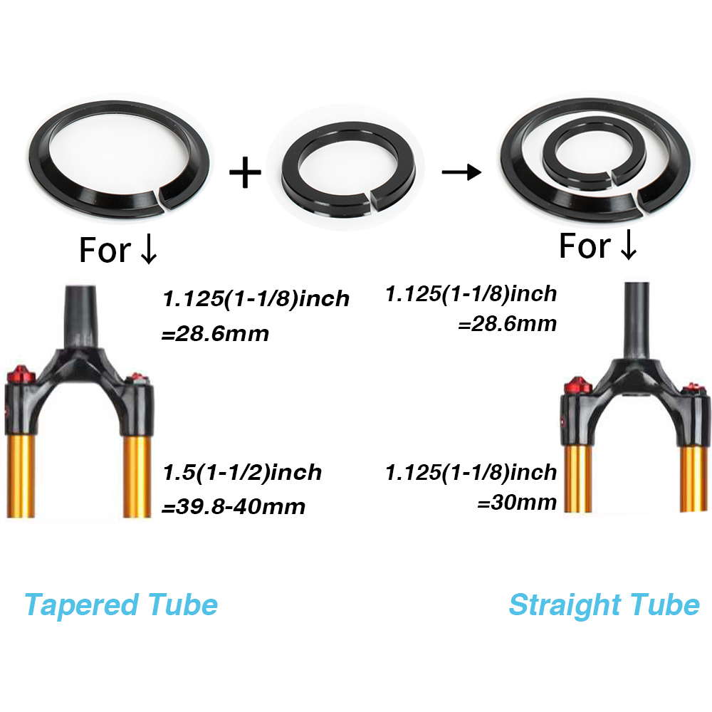 Mountain Bike Road Bike Headset 44mm 56mm Internal Headset CNC 1 1/8"-1 1/2" 1.5 Tapered 28.6 Straight Tube fork 44/56 Headset