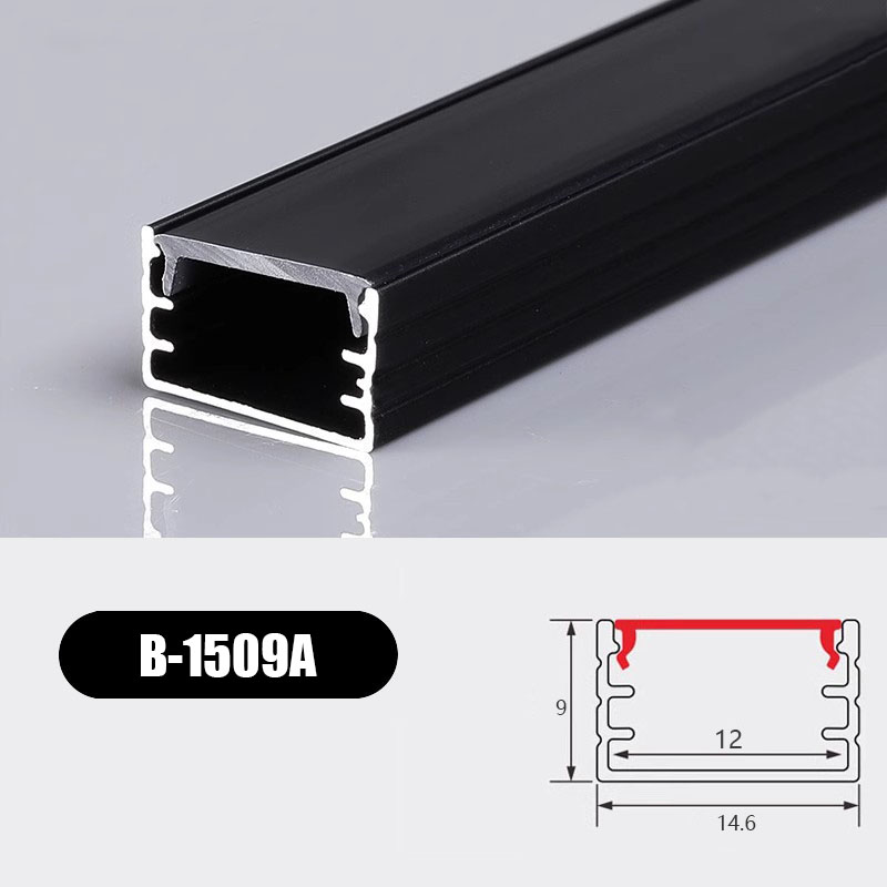 Tira de luces Led de perfil de aluminio negro/plateado, difusor de 2835 5050 canales, iluminación de línea de pared interior, barra de luz magnética para armario de cocina: Blanco / Blanco