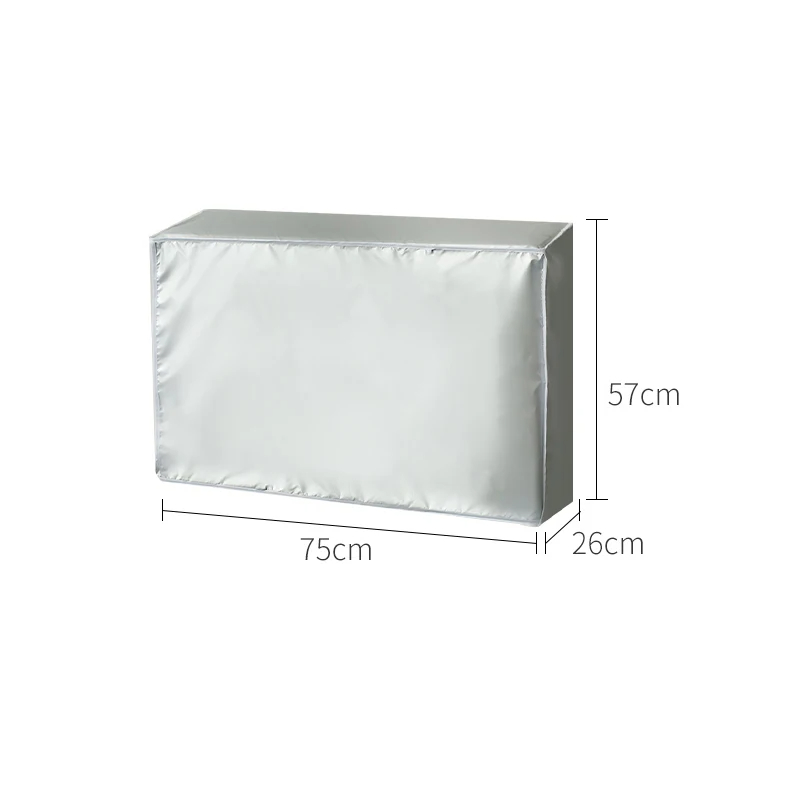 Capot de climatiseur couvercle étanche extérieur extérieur condensateur stockage à domicile anti-poussière crème solaire charge frontale sèche-linge couvre: Gris clair