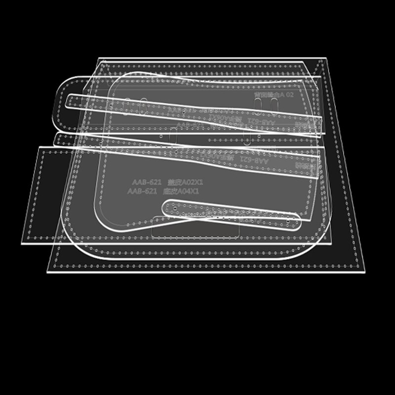Acrylic Clear Template Handcrafting Set DIY Craft For Leather Ladies handbag shoulder Bag messenger Bag Pattern