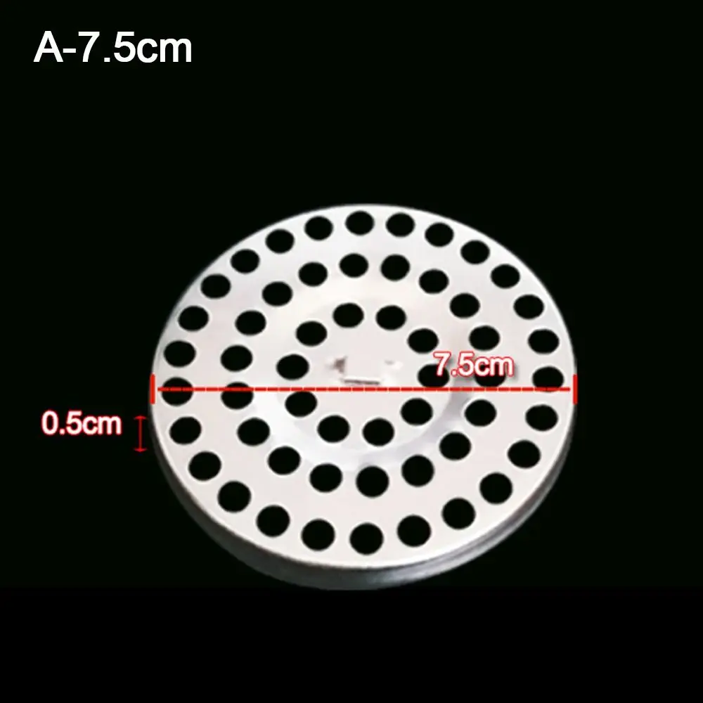 5 pz/impostato 4CM/5.4CM/6.5CM/7CM/7.5CM coperchio di scarico a pavimento in acciaio inossidabile filtro di scarico doccia rotondo anti-intasamento per bagno: verde