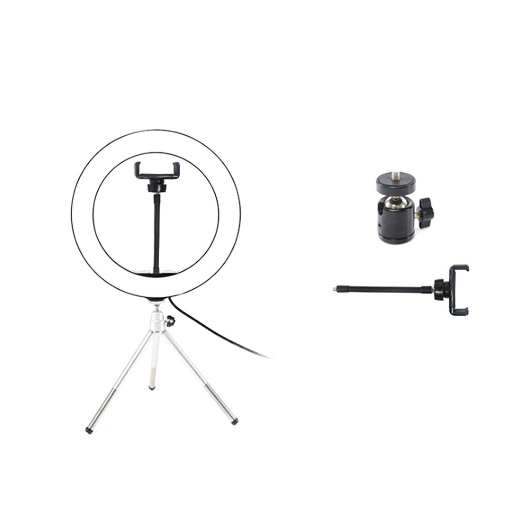 8 pollici anello piatto luce Selfie bellezza fotografia telefono cellulare luce dal vivo tre colori temperatura portato luce di riempimento: leggero tube titolare