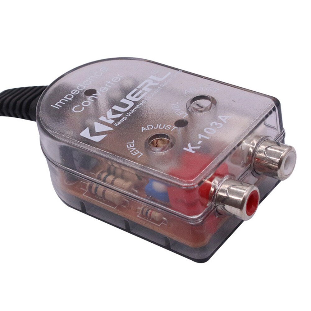 Easy Installation Amplifier Car Stereo Durable Speaker Output Audio Converters Stable Subwoofer High To Low Level Replacement
