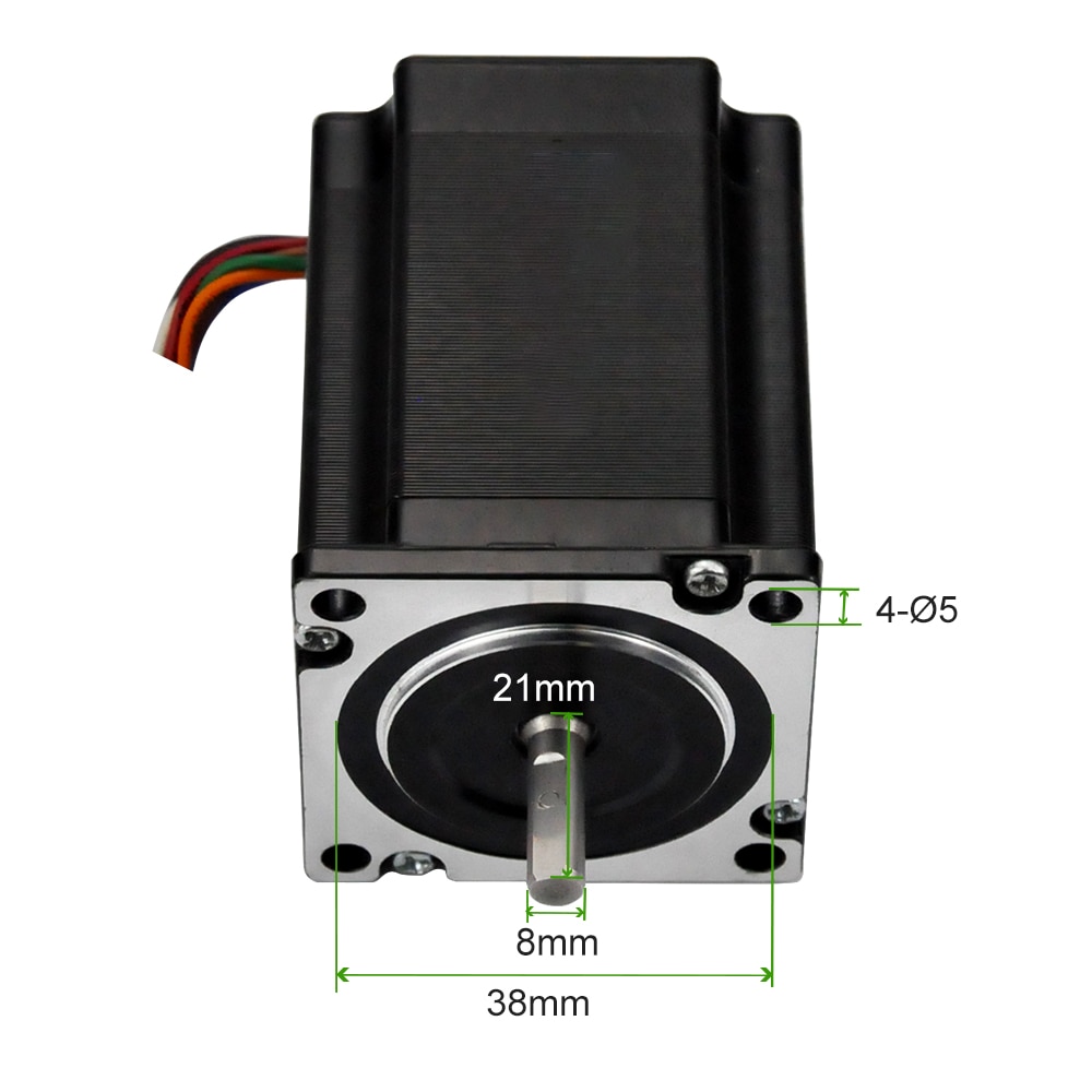 Rtelligent Nema 23 2N.M 20 kg. cm 3,5 EINE Dual Welle Schrittmotor Welle Durchmesser 8mm 4 führt für automatische Falten Flugzeug maske maschine