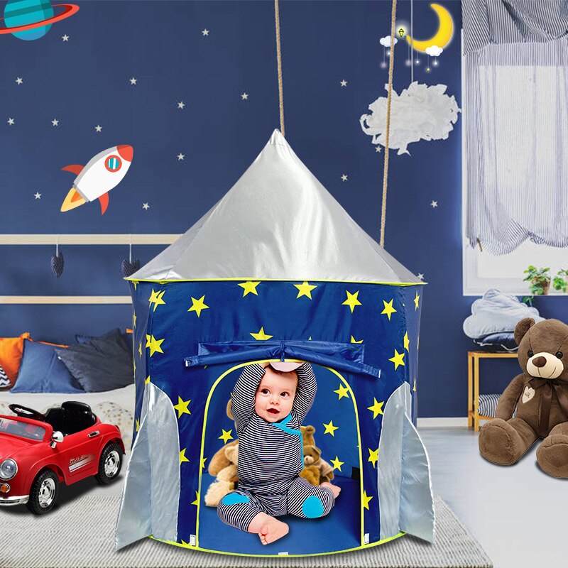 Tienda de campaña plegable con forma de castillo para niños y niñas, casa de juegos para interior y exterior, Juguetes Divertidos