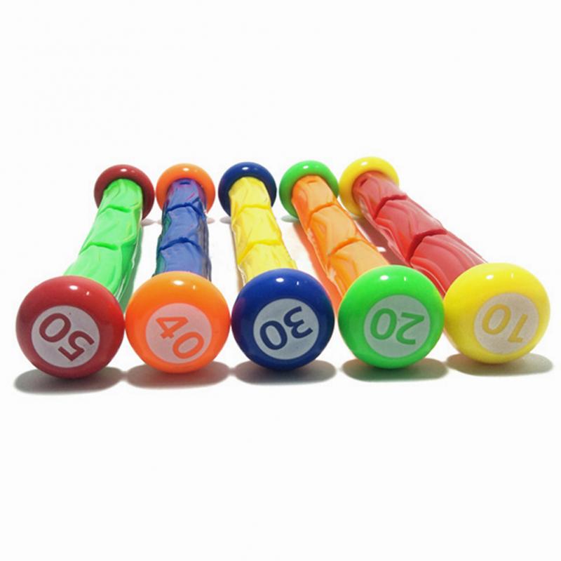 5 PCS Summer dive bar toy underwater swimming play toy pool grab diving sticks toy accessory race stick water play swiming pool