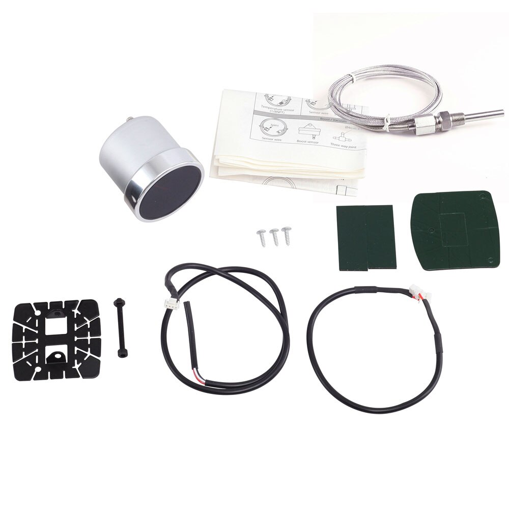 2&quot; 52mm Car Exhaust Temperature Meter With Sensor EGT Exhaust Gas Temperature Gauge Exhaust Gas Temp Gauge EXT Gauge Auto Meter