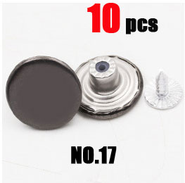 10 Stks/zak 17 Mm Metalen Jeans Knop Naaien Kleding Accessoires Broek Jean Knop Decoratie Voor Diy Naaien: NO.17 10pcs