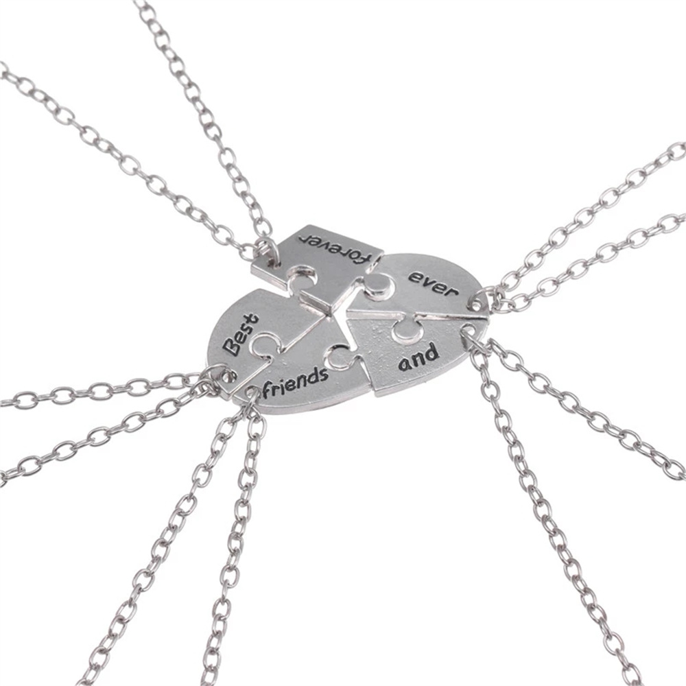 5 Stuk Mode Beste Vriend Voor Altijd En Ooit Hanger Zinklegering Metalen Bff Ketting Vriendschap Charm Ketting Vrouwen kettingen