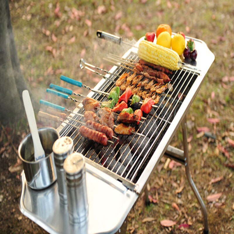 Portable Barbecue BBQ Grill Net Stainless Steel Rack Grid Grate Replacement For Camping Home Outdoor Barbecue Accessories