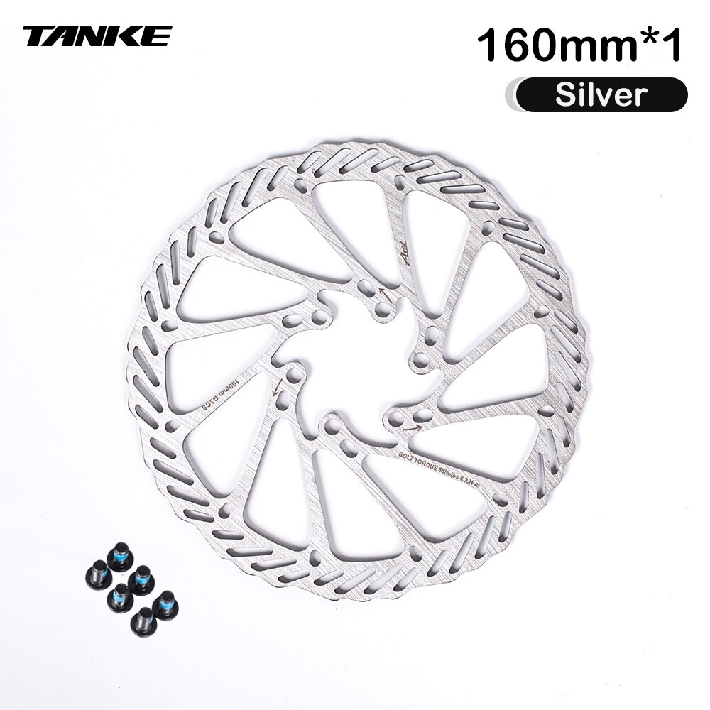 TANKE Bike Disc Brake 140 160 180 203 Rotors With Bolts Hydraulic Brake Road Mountain Bicycle MTB Oil Slick Rotor Bicycle Parts: WHITE