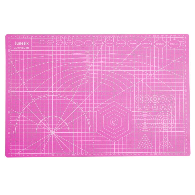 Pogrubienie A3/A5 wielofunkcyjny pcv mata robić cięcia samogojąca mata robić cięcia Podkładka pokładzie nóż robić wycinania narzędzia rękodzielnicze DIY materiały biurowe: różowy / A5  220mm-150mm