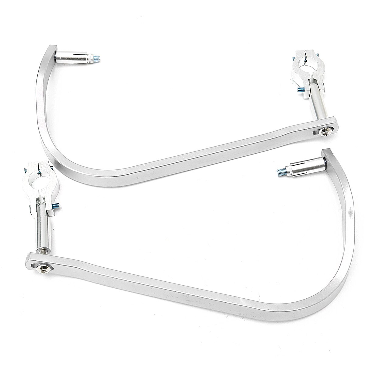 2x7/8 "22mm Universal Motorcycle Hand Guards Protector Motocross Dirt bike Handguards Stuur Guards Aluminium hand Bar Stand: Zilver