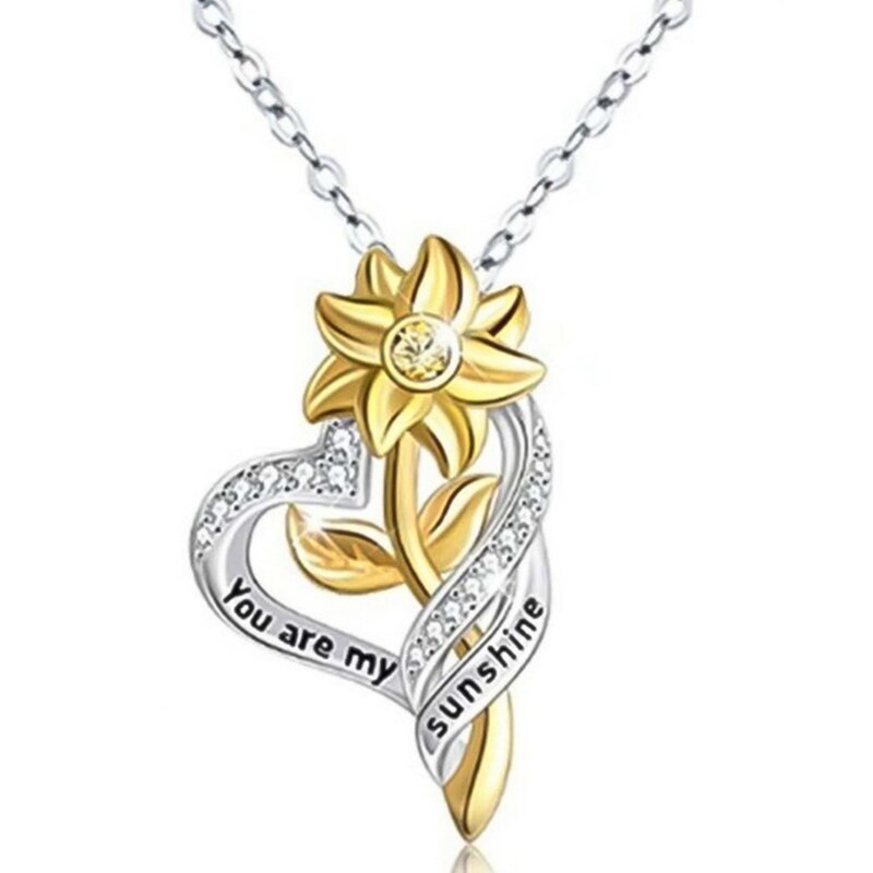 Liefde Hart Rode Roos Hanger Ketting Voor Vrouwen Meisje Goud Kleur Ketting Choker Mode-sieraden Christmas Valentijnsdag: B-6