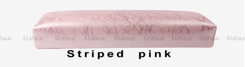 LIDAN Manicure Hand Pillow Rectangle Leather Pad Hand Holder Nail Art Tool: Pink
