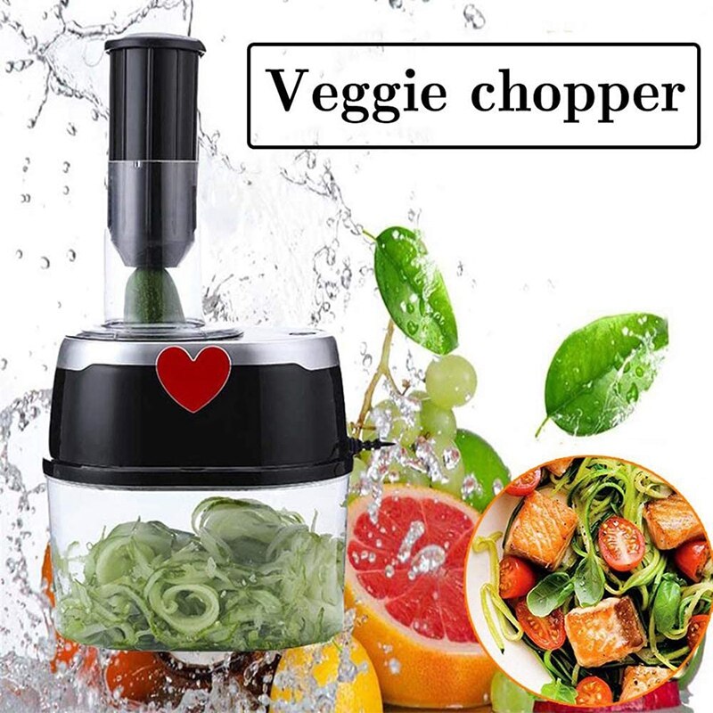 500w multifunktions elektrisk skivare rivjärn matmaskin spiraltratt potatis gurka strimlare vegetabilisk hackare