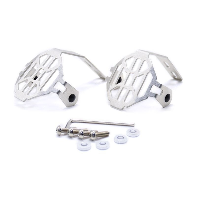 2Pcs Fog Light Protector Guard Covers OEM Foglight Lamp Cover For R 1200GSA GS: Silver