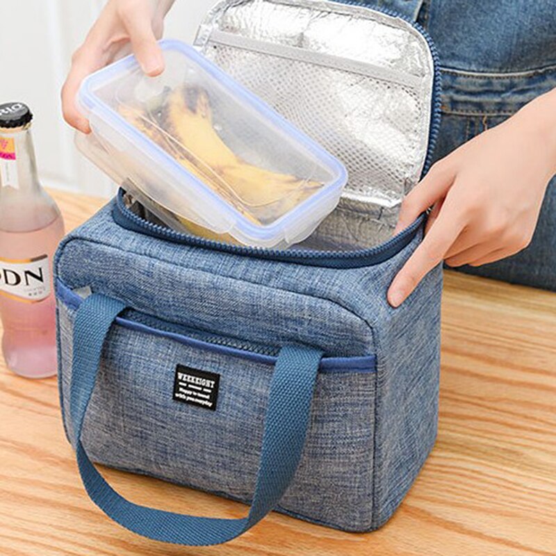 Lunch Box Bag Portable Cation Lunch Cooler Bag Fruit Food Ice Bag borsa termica da Picnic grande impermeabile per donna