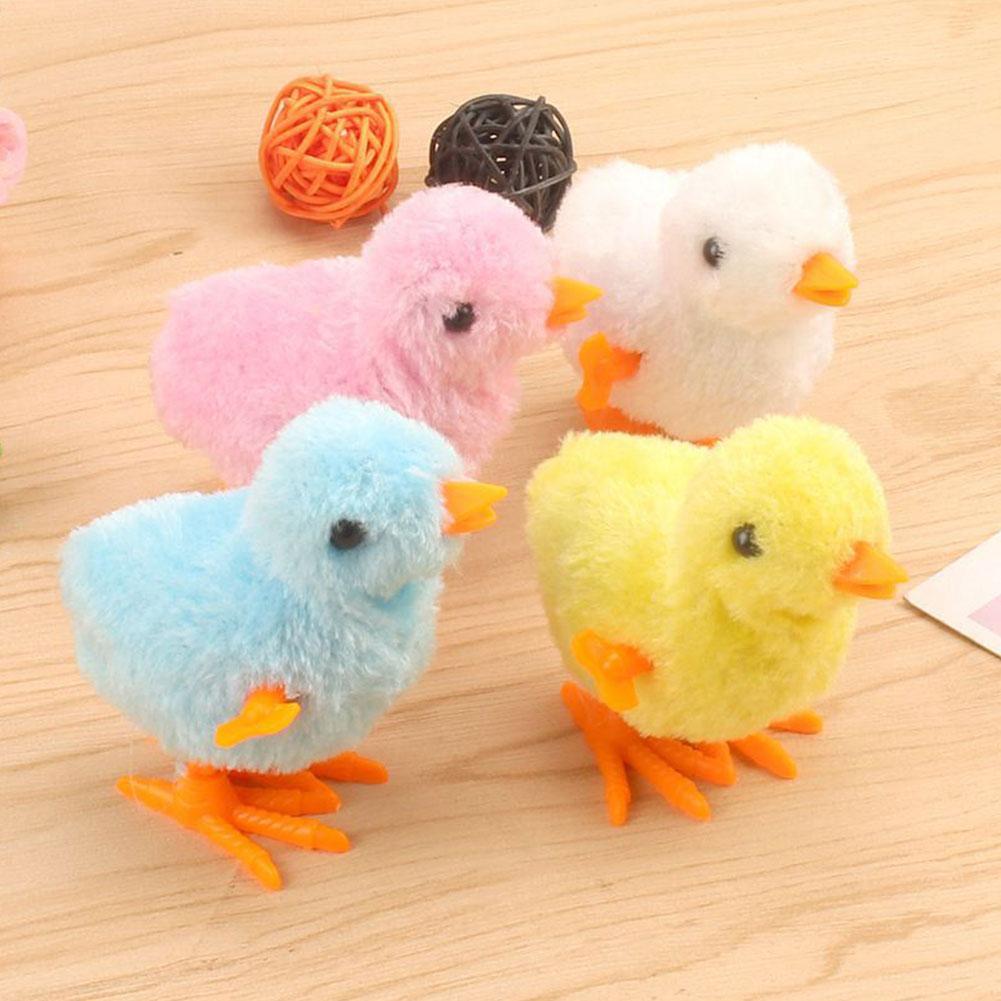 1Pcs Willekeurige Kleur Wind Up Pluche Kip Hopping Grappig Meisje Speelgoed Uurwerk Kuiken Kleine Voor Kids Baby Populaire Vogel speelgoed Jongen Gi U3U6