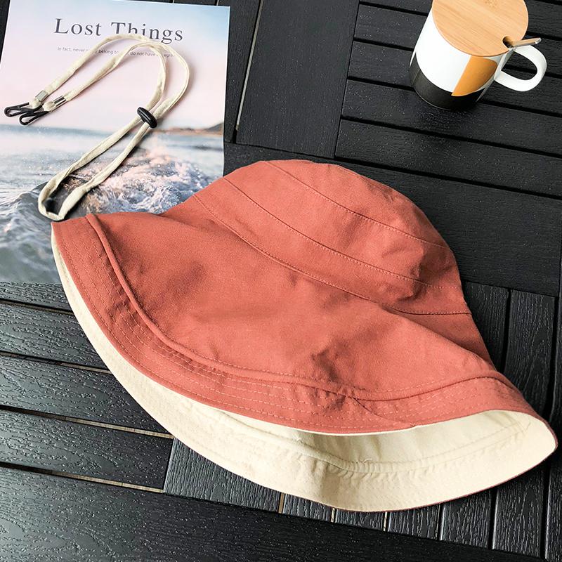 Cokk Zomer Hoeden Voor Vrouwen Dames Visser Cap Brede Rand Floppy Hoed Vrouwelijke Strand Zonnehoed Zonnehoed Suncreen Koreaanse stijl: old red