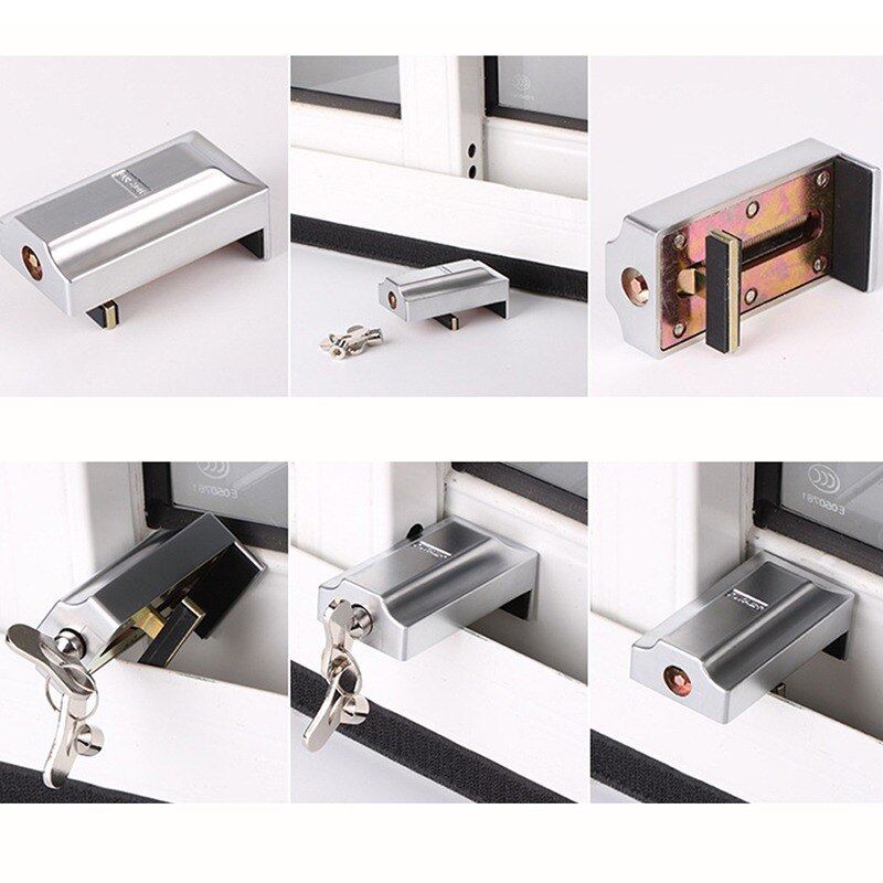 Window Security Key Lock Sliding Doors Windows Restrictor Child Safety Anti-theft Door Stopper Windows Children Safety Lock