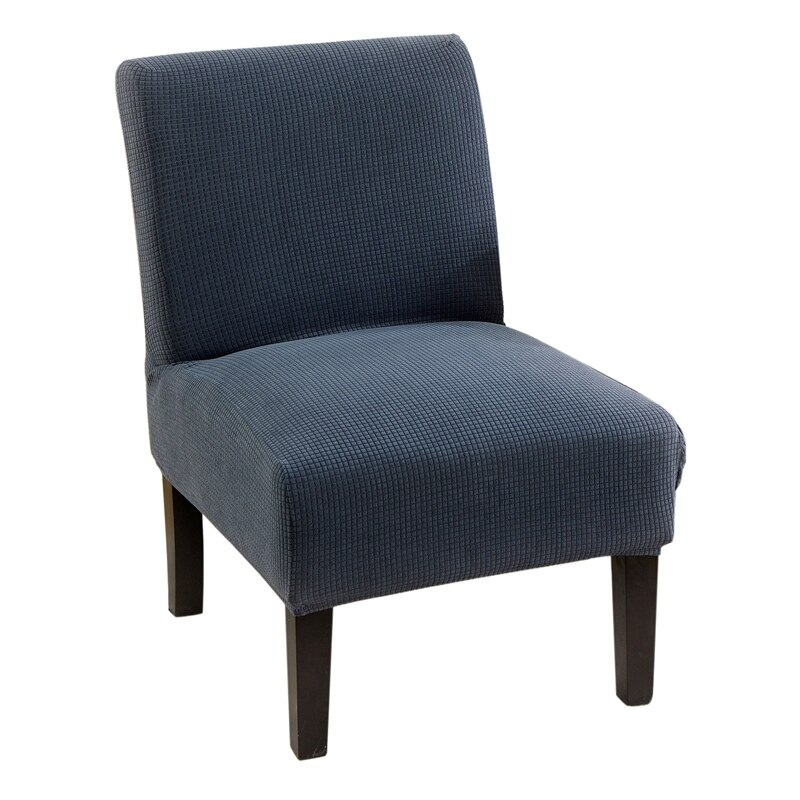 Stretch accent stolbetræk midten af århundredet moderne stol slipcover armløs stolbetræk spandex møbler protecor elastisk: Gråblå stolbetræk