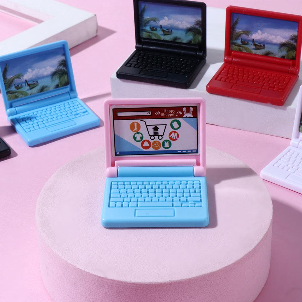 Decor DIY Accessoires Poppenhuis Decoratie Ambachten Poppenhuis Miniatuur Poppenhuis Meubels Simulatie Laptop Poppenhuis Computer