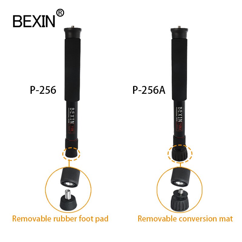 P256 shooting monopod is flexible, lightweight, portable monopod, aluminum rotary telescopic 5-section cane for SLR camera