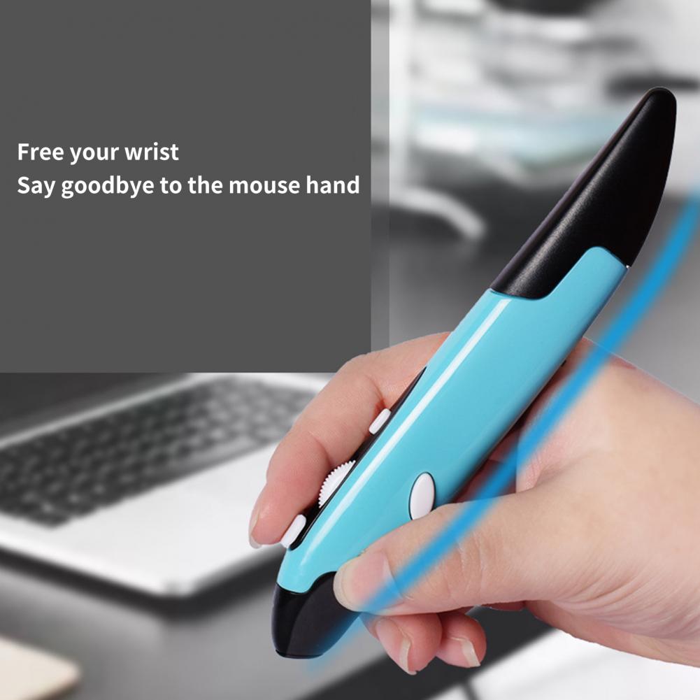 Wireless Mouse Pen 2.4G DPI Adjustable Portable Vertical Pen-shaped Stylus for Computer