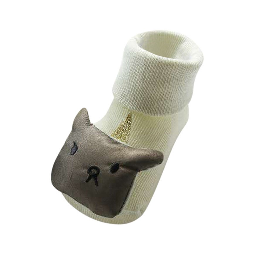Socks Baby Winter Infant Toddler Baby Boys Girls Socks Cartoon Cute Animals Sock Anti-Slip Knitted Soft Keep Warm Socks: Green / S