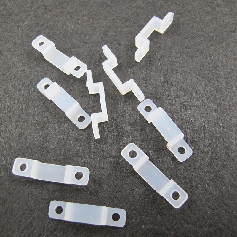 50pcs/lot Silicon LED Strip Connector Clip Flexible Light Strips Fixing Holder For 10mm Width 5050 5630 Light Strip