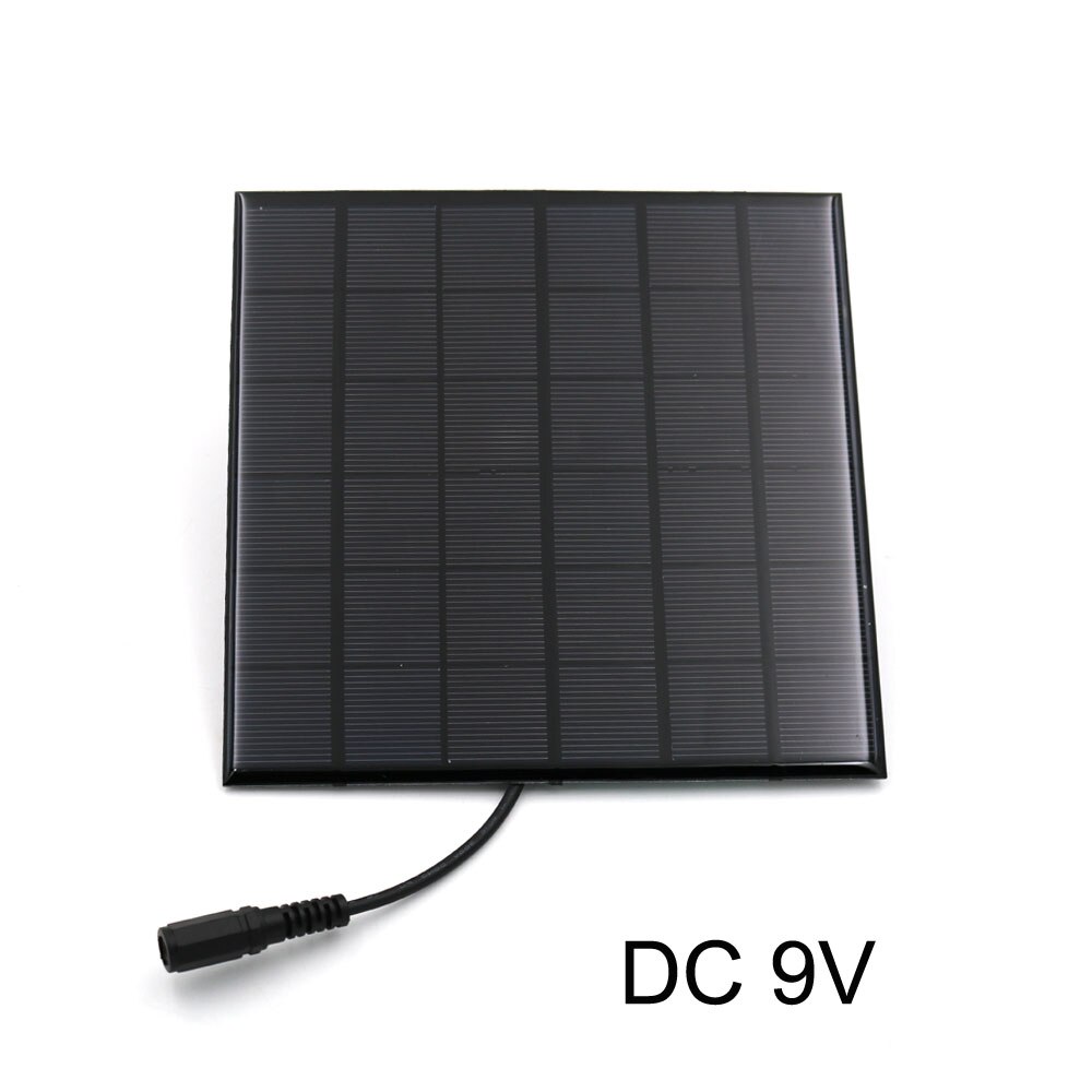 9V 10W 4.5W 3W 2W Solar Panel Transparent Poly Cell Module 7.4V 6.4V 26650 18650 3.2V 3.7V Battery Connector DC 5.5*2.1 plug