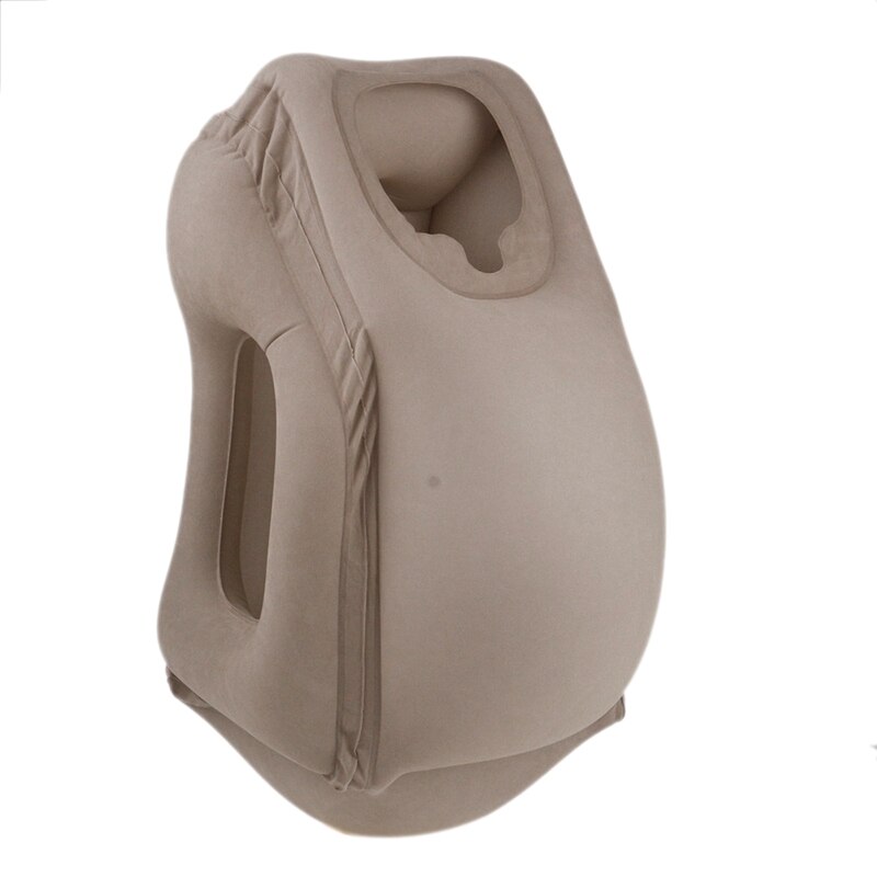 Oreiller d'air gonflable oreiller de voyage traversin d'air Frontal confortable sommeil avion voiture doux coussin voyage pliable coup cou oreiller: Default Title