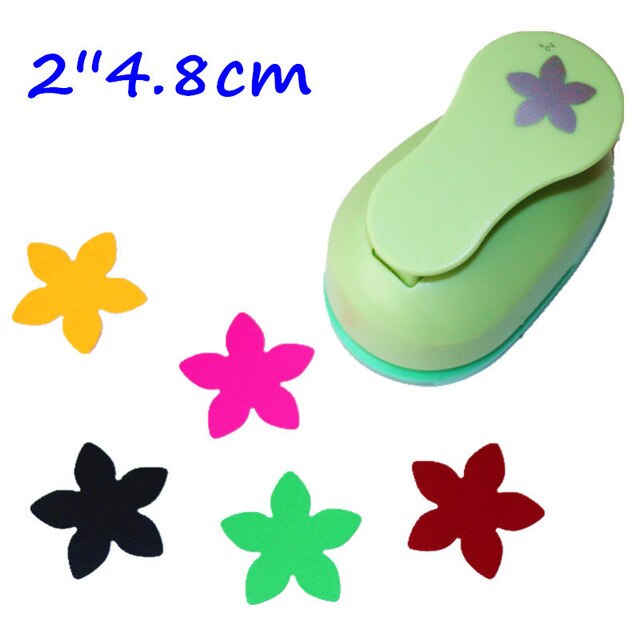 5cm pappersskärare дырокол hålstans cortador de papel cirkel hantverksstansare scrapbooking pappersstans furador perfurador flikstans: Kronblad