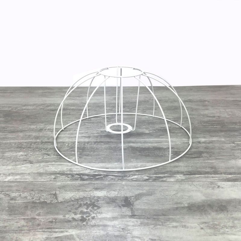 Carcasse Abat-Jour Cloche 40 cm, Armature Dôme 10 branches en epoxy anticorrosion, pour E27