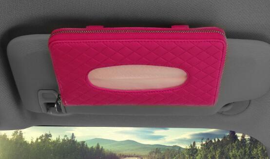 Pu lederen zonneklep stoel rugleuning hangend type auto tissue doos autobenodigdheden servet papier lade hoes houder: Type 5
