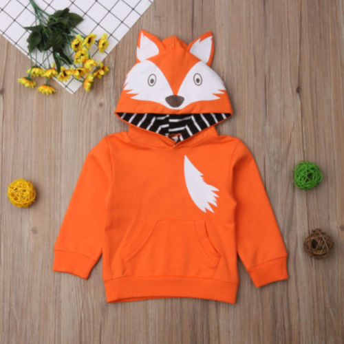 Newborn Baby Boys Girls Warm Long Sleeve Tops Outwear Hooded Coats Clothes