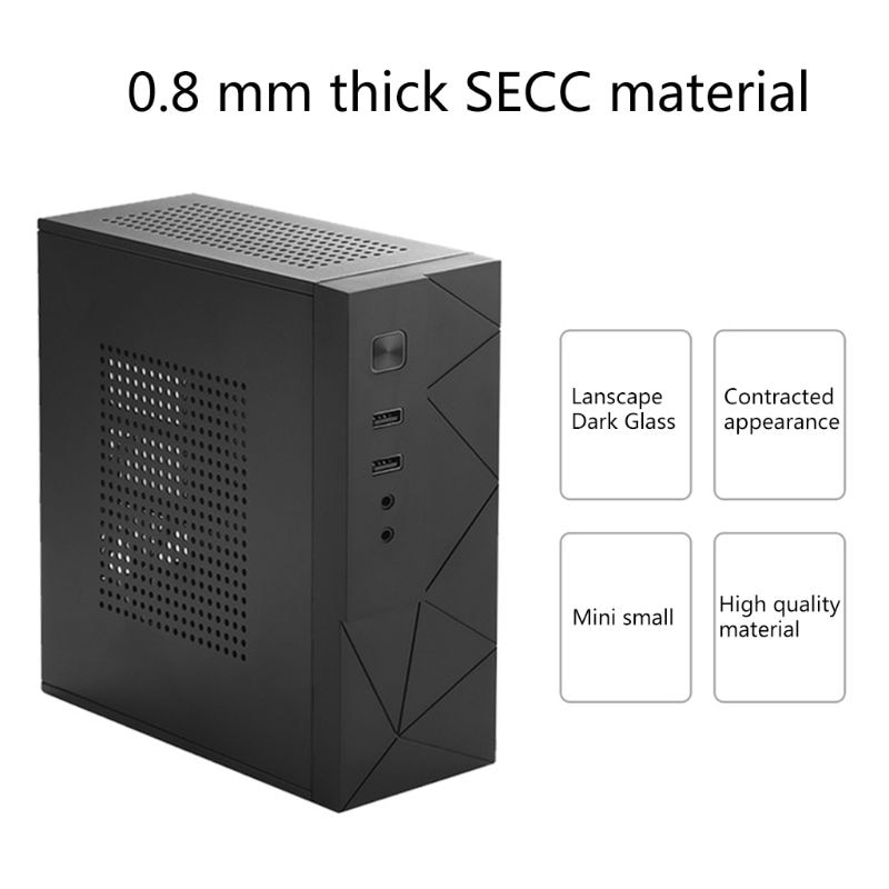 Jx01 sek mini itx htpc chassis usb 2.0 søle datamaskin koffert boks stasjonær pc kabinett svart