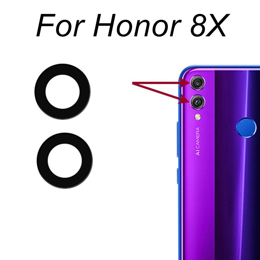 Tylna kamera szklany obiektyw dla Huawei Honor 9 9i 9N 9X 9S 9C 9A Pro 10 20 30 50 60 Pro 10X Lite 8X X8 części zamienne: Honor 8X