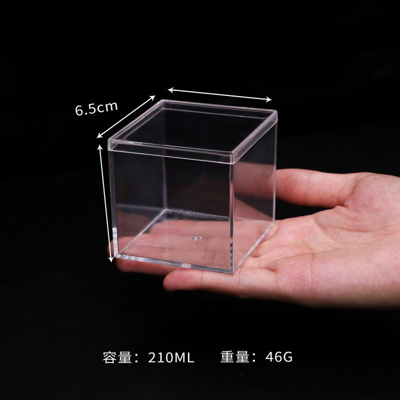 Aquarium Accessories Betta Fish Tank Gold Fish Transparent Food Grade Plastic Tank Isolation Square Box with Lid: XS / Blue